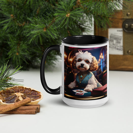 Cavapoo General- Mug with Color Inside v26