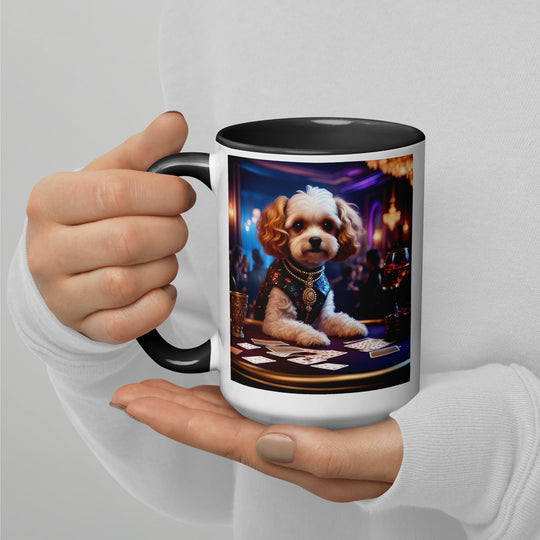 Cavapoo General- Mug with Color Inside v29