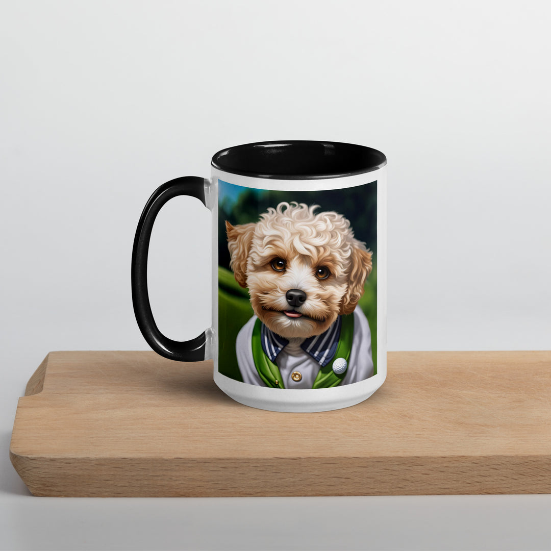 Maltipoo Golfer- Mug with Color Inside v2