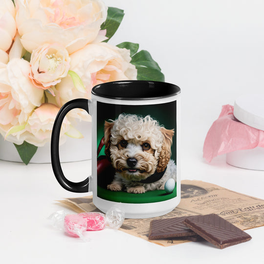 Maltipoo Golfer- Mug with Color Inside v3