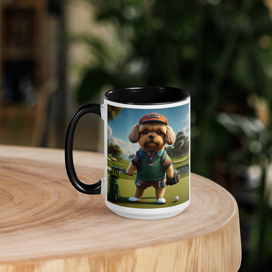 Pekapoo Golfer- Mug with Color Inside v2