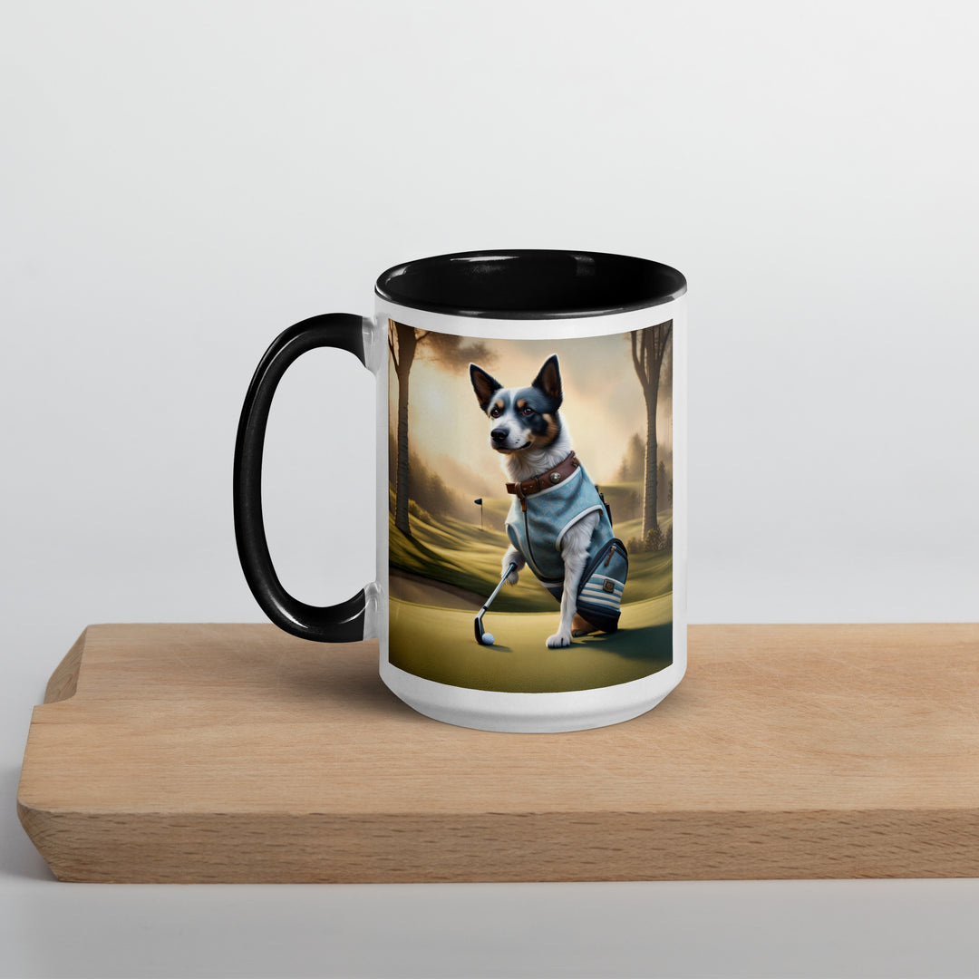 Texas Heeler Golfer- Mug with Color Inside v2