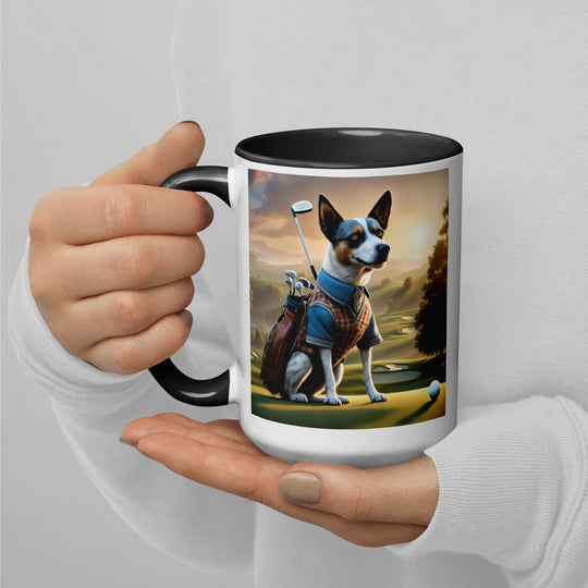 Texas Heeler Golfer- Mug with Color Inside v6