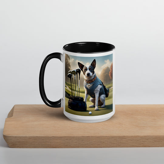 Texas Heeler Golfer- Mug with Color Inside v5