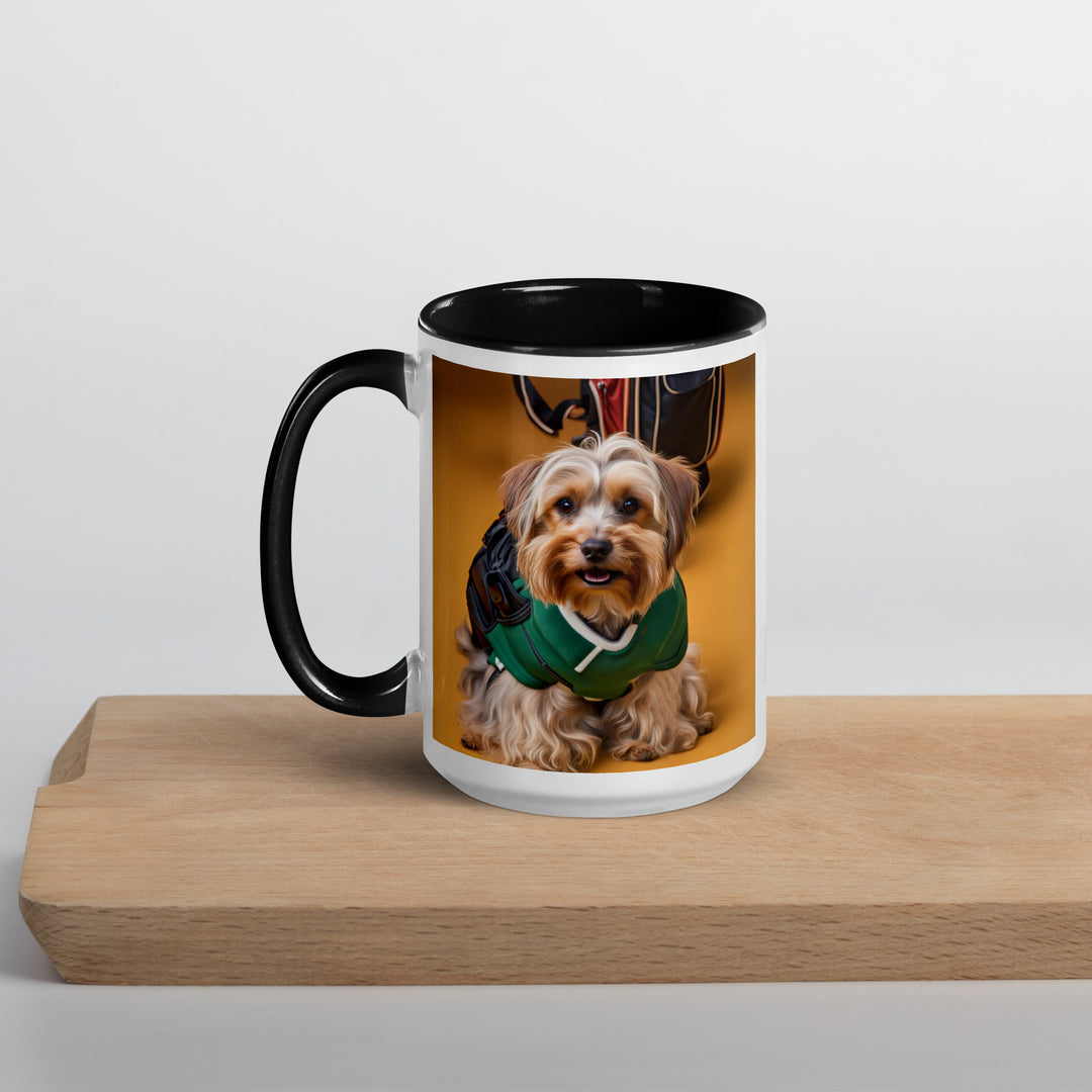 Yorkipoo Golfer- Mug with Color Inside