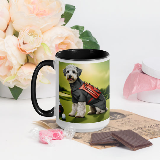 Schnoodle Golfer- Mug with Color Inside v6