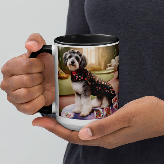 Schnoodle Golfer- Mug with Color Inside v7