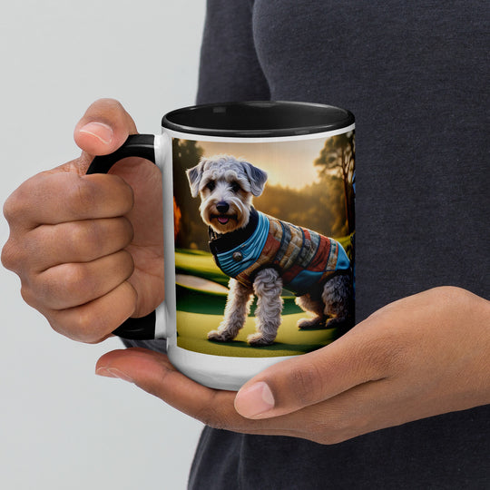 Schnoodle Golfer- Mug with Color Inside v9