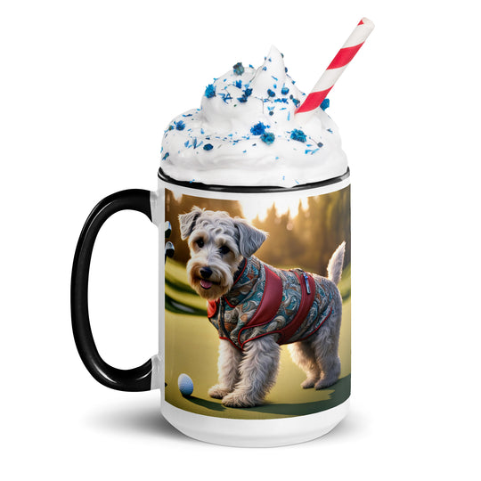 Schnoodle Golfer- Mug with Color Inside v10