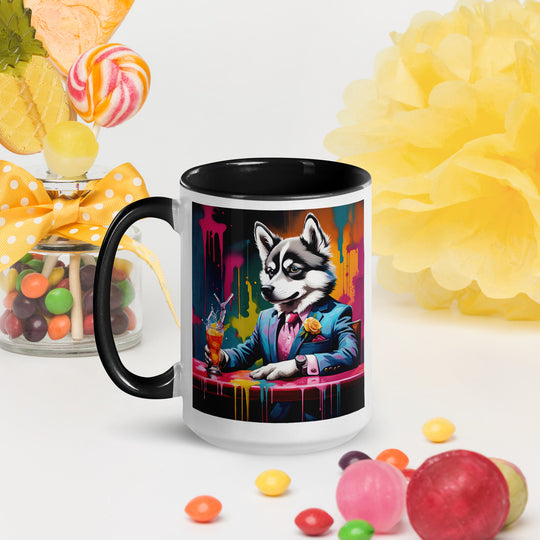Pomsky General- Mug with Color Inside v7