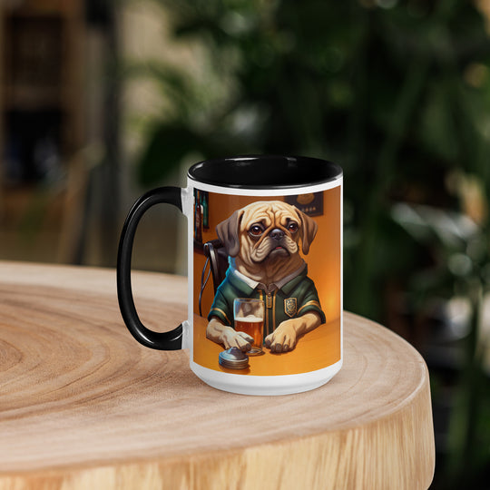 Puggle Golfer- Mug with Color Inside v14