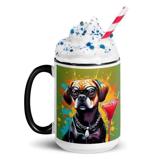 Puggle General- Mug with Color Inside v9