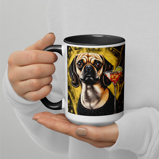 Puggle General- Mug with Color Inside v11