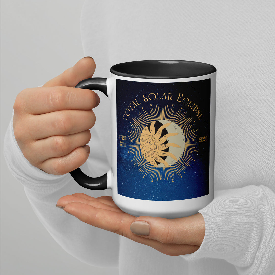 Golden Retriever Eclipse- Mug with Color Inside v2