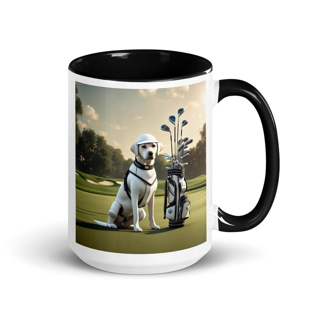 Mug with Color Inside-Labrador Retriever Golfer V5