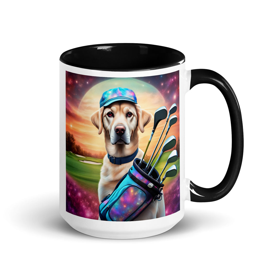 Mug with Color Inside-Labrador Retriever Golfer V8