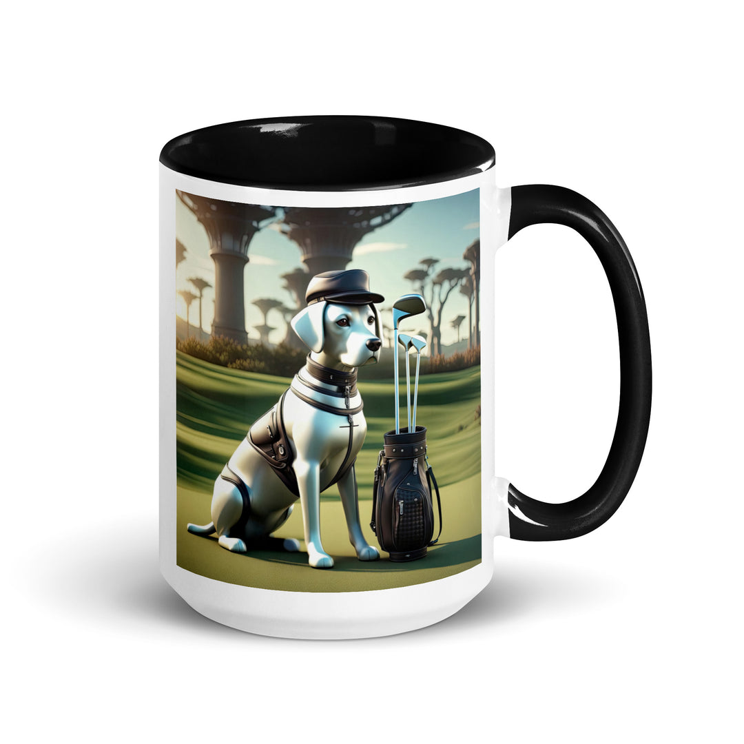 Mug with Color Inside-Labrador Retriever Golfer V11