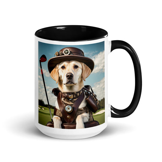 Mug with Color Inside-Labrador Retriever Golfer V12