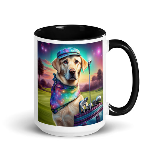 Mug with Color Inside-Labrador Retriever Golfer V13