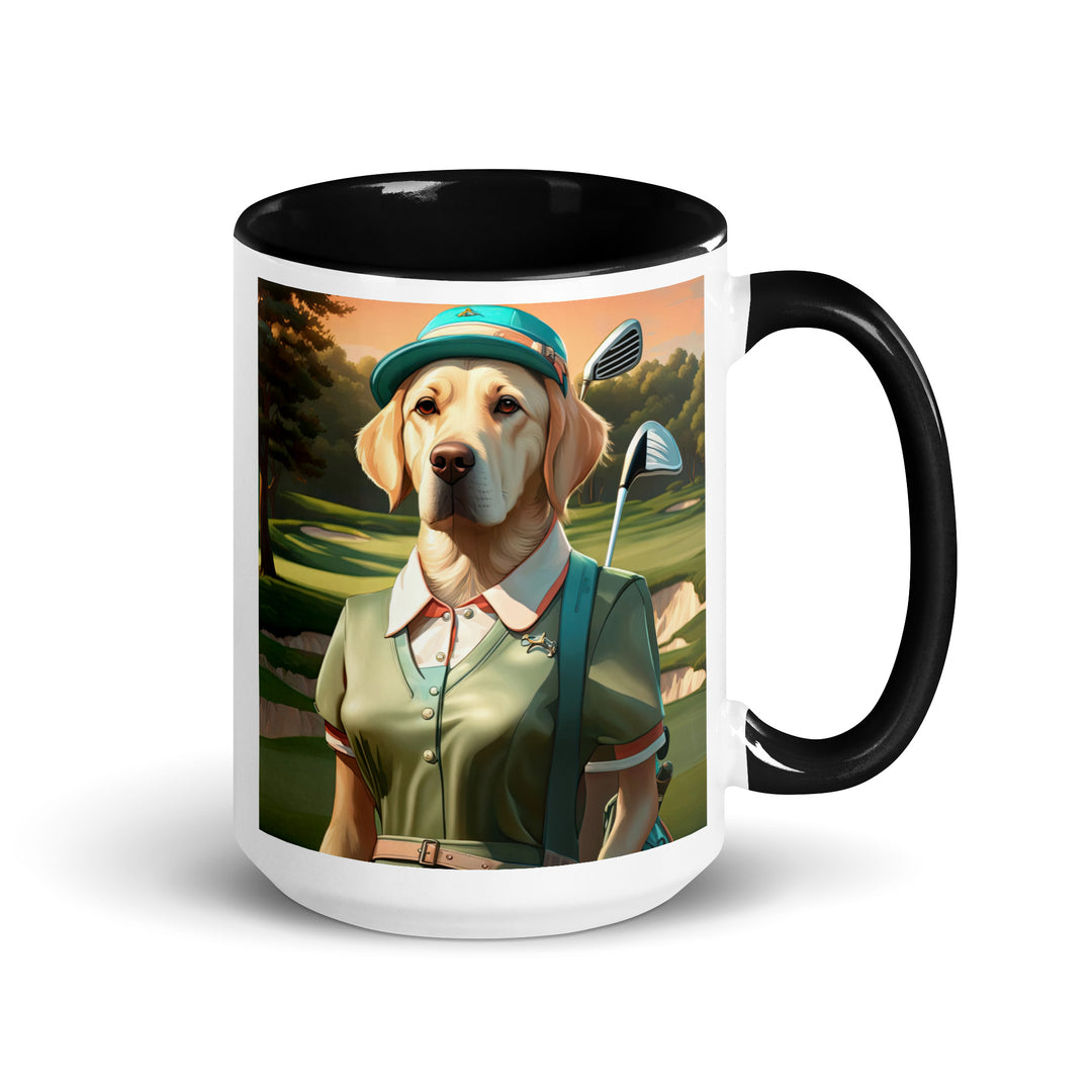 Mug with Color Inside-Labrador Retriever Golfer V15