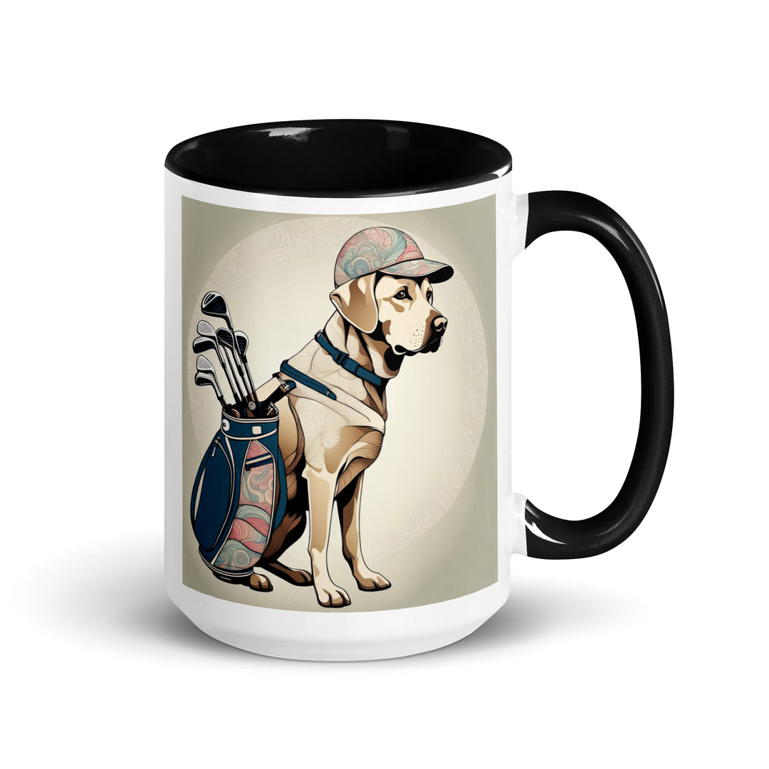 Mug with Color Inside-Labrador Retriever Golfer V19