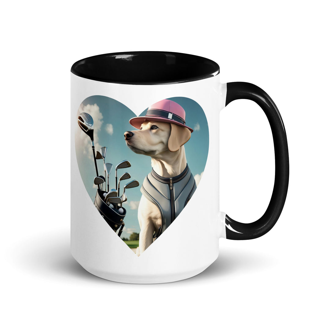 Mug with Color Inside-Labrador Retriever Golfer V23