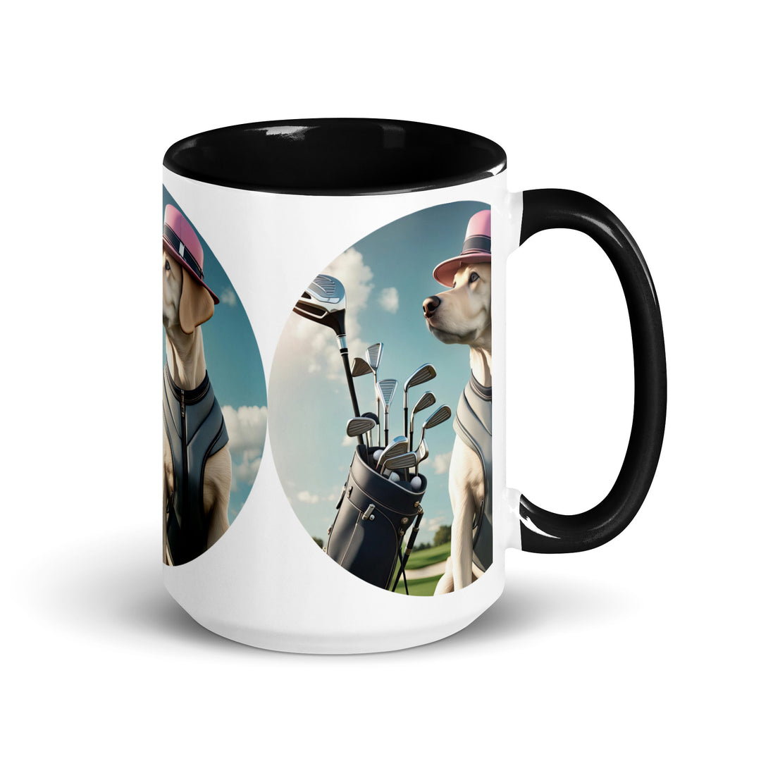 Mug with Color Inside-Labrador Retriever Golfer V24