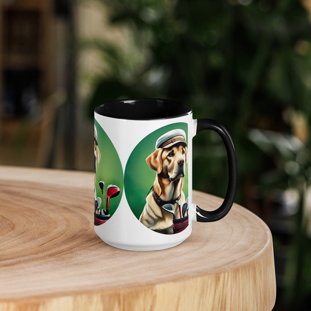 Mug with Color Inside-Labrador Retriever Golfer V25