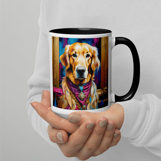 Golden Retriever- Mug with Color Inside V4