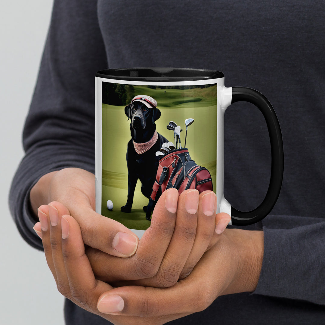 Golden Retriever Golfer- Mug with Color Inside