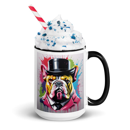 Bulldog- Mug with Color Inside v2