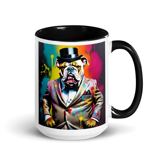 Bulldog- Mug with Color Inside v4