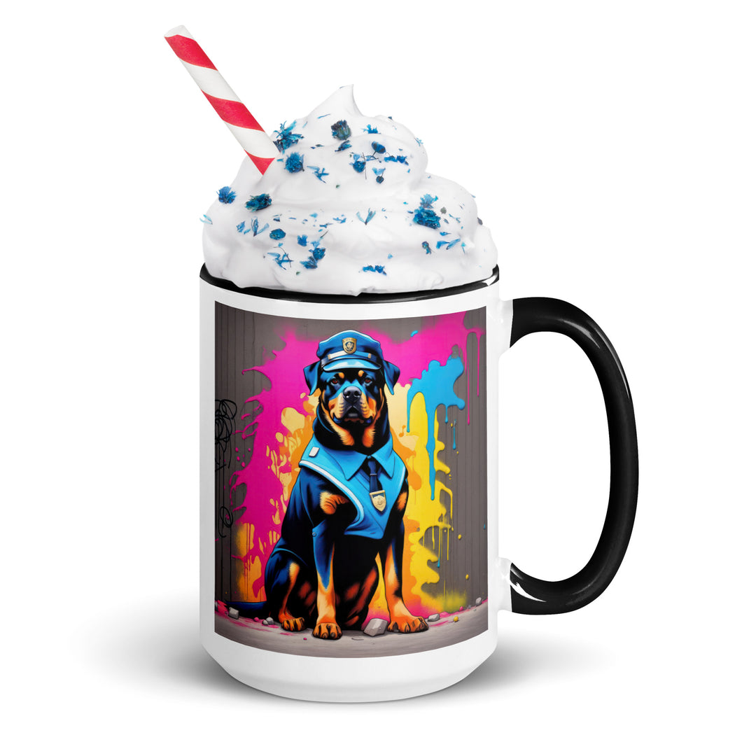 Rottweiler- Mug with Color Inside v5