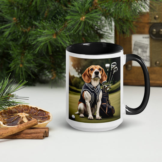 Beagle Golfer- Mug with Color Inside