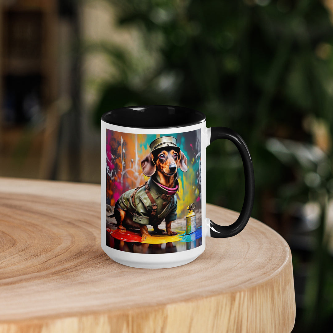 Dachshund- Mug with Color Inside v5