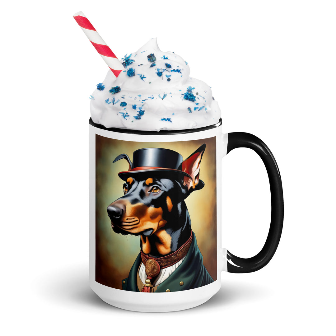 Doberman Pinscher- Mug with Color Inside v3