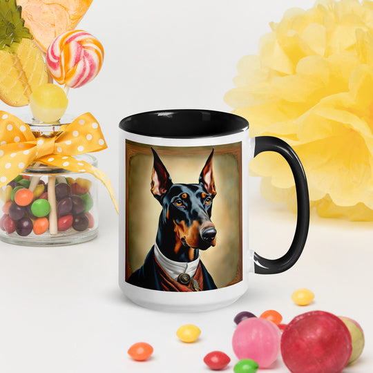 Doberman Pinscher- Mug with Color Inside v4