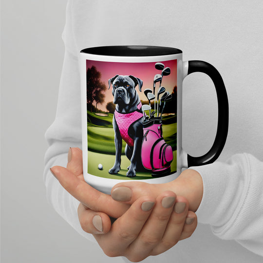 Cane Corso Golfer- Mug with Color Inside