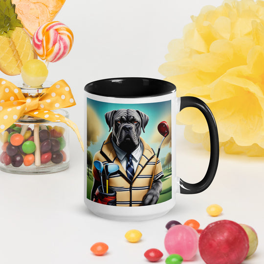 Cane Corso Golfer- Mug with Color Inside v3