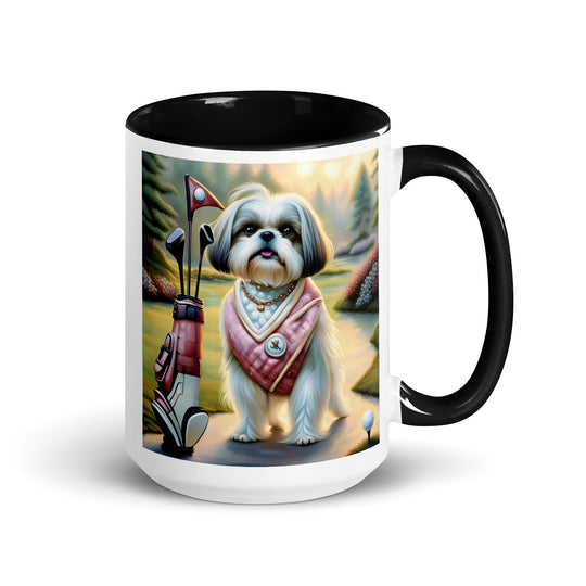 Shih Tzu Golfer- Mug with Color Inside