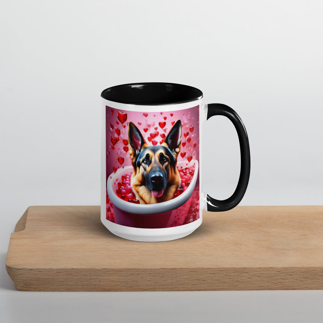 German Shepherd Romantic- Mug with Color Inside