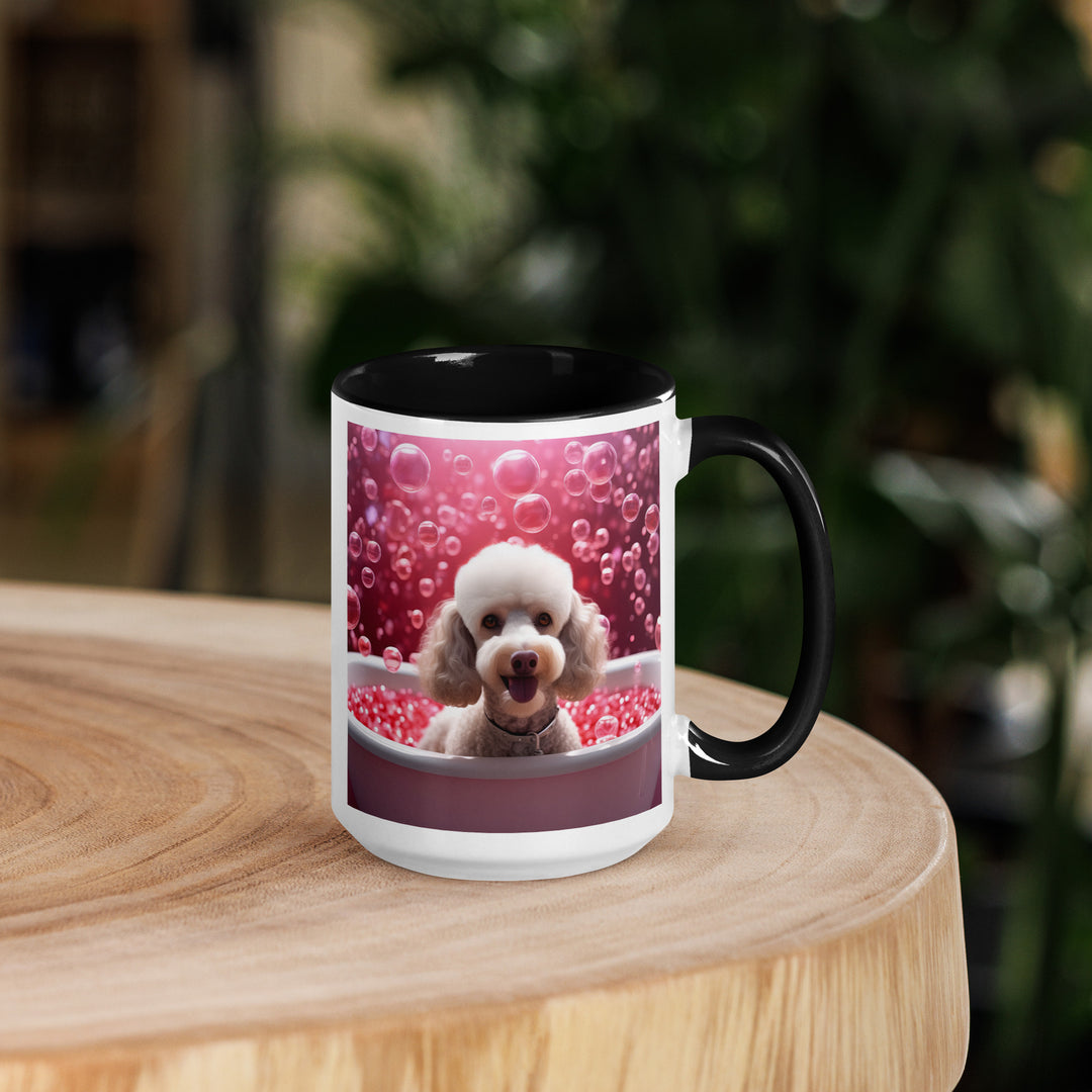 Poodle Romantic- Mug with Color Inside