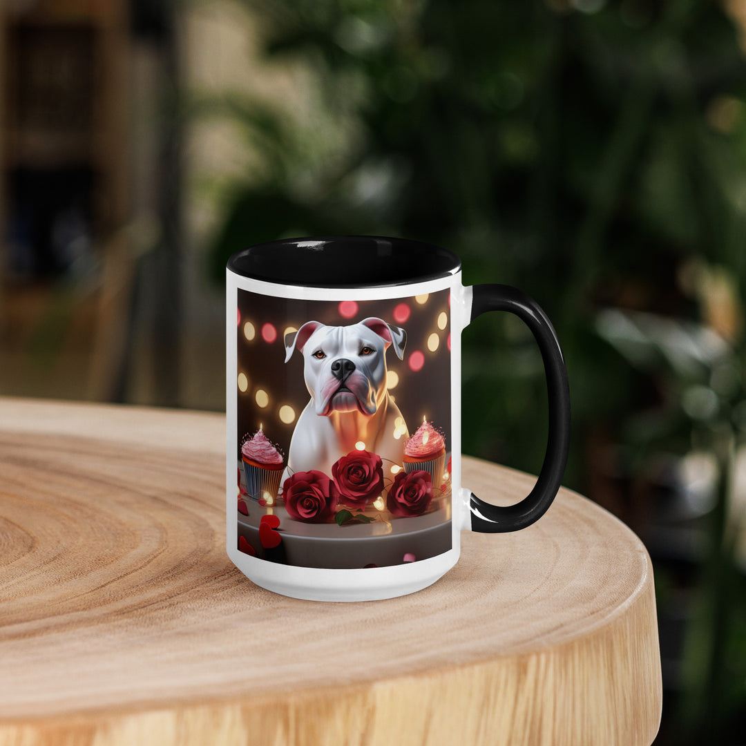 American Bulldog Romantic- Mug with Color Inside v2