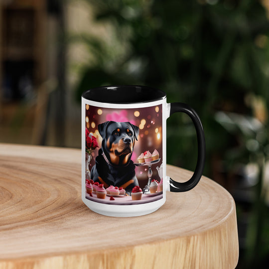 Rottweiler Romantic- Mug with Color Inside