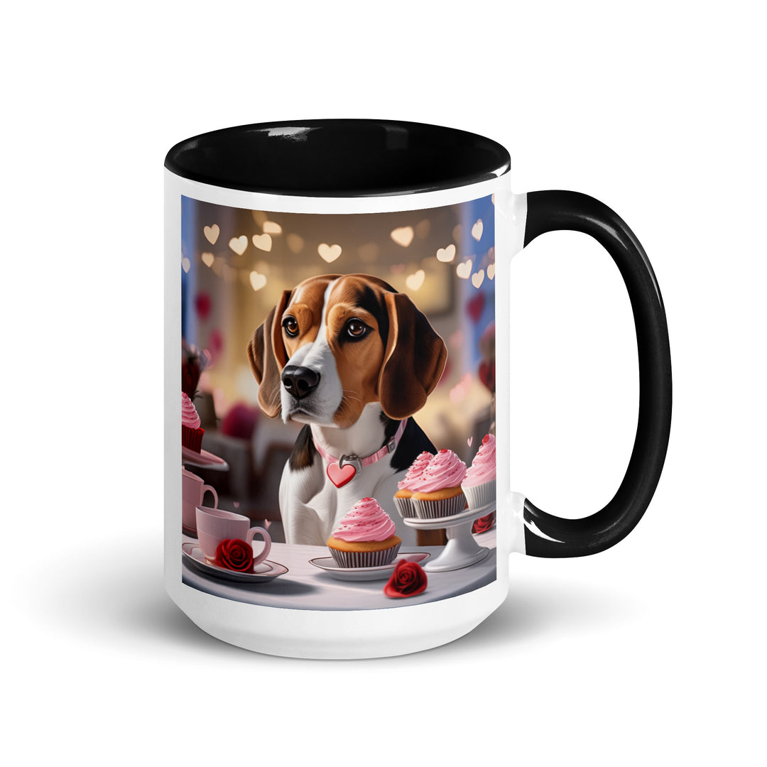 Beagle Romantic- Mug with Color Inside v2