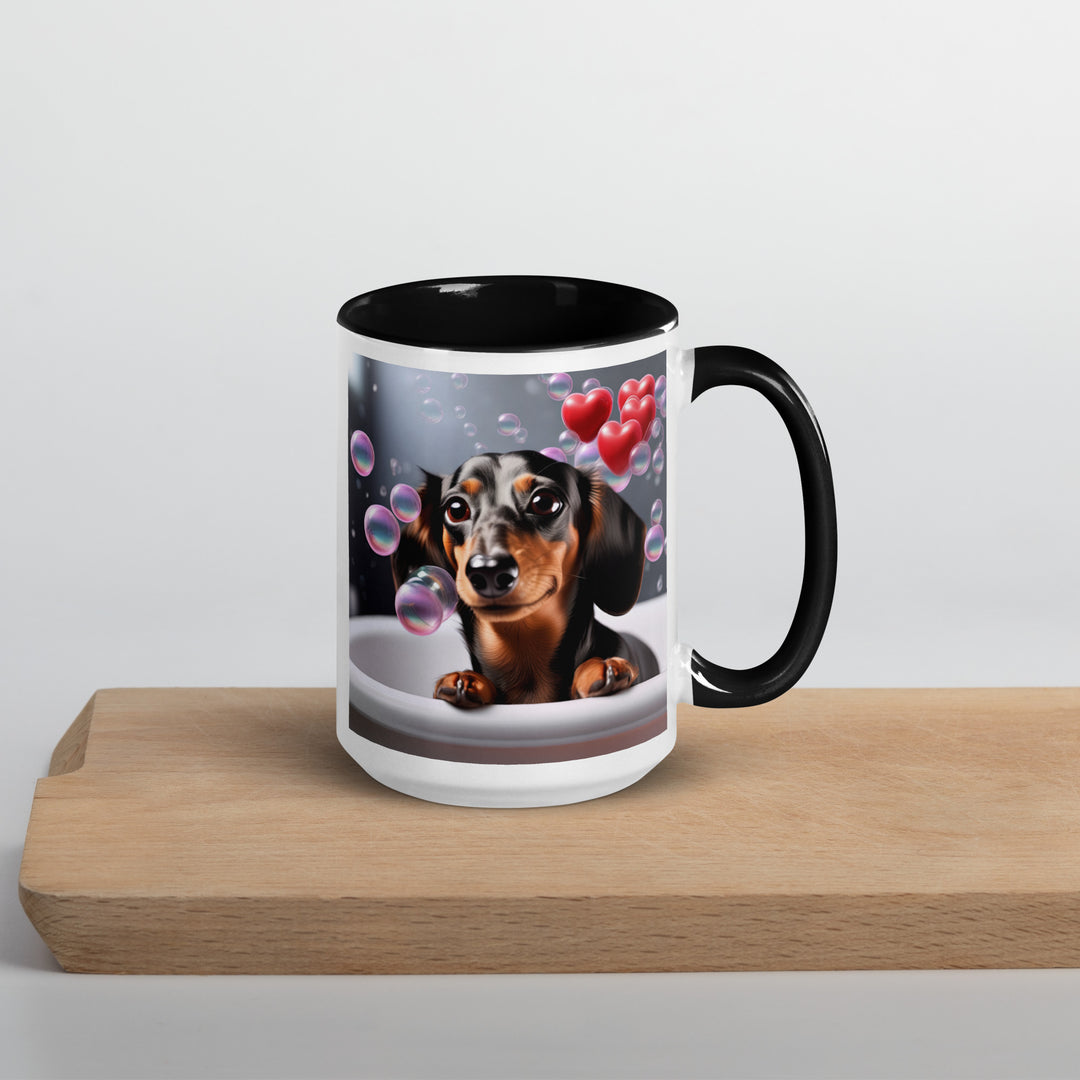 Dachshund Romantic- Mug with Color Inside