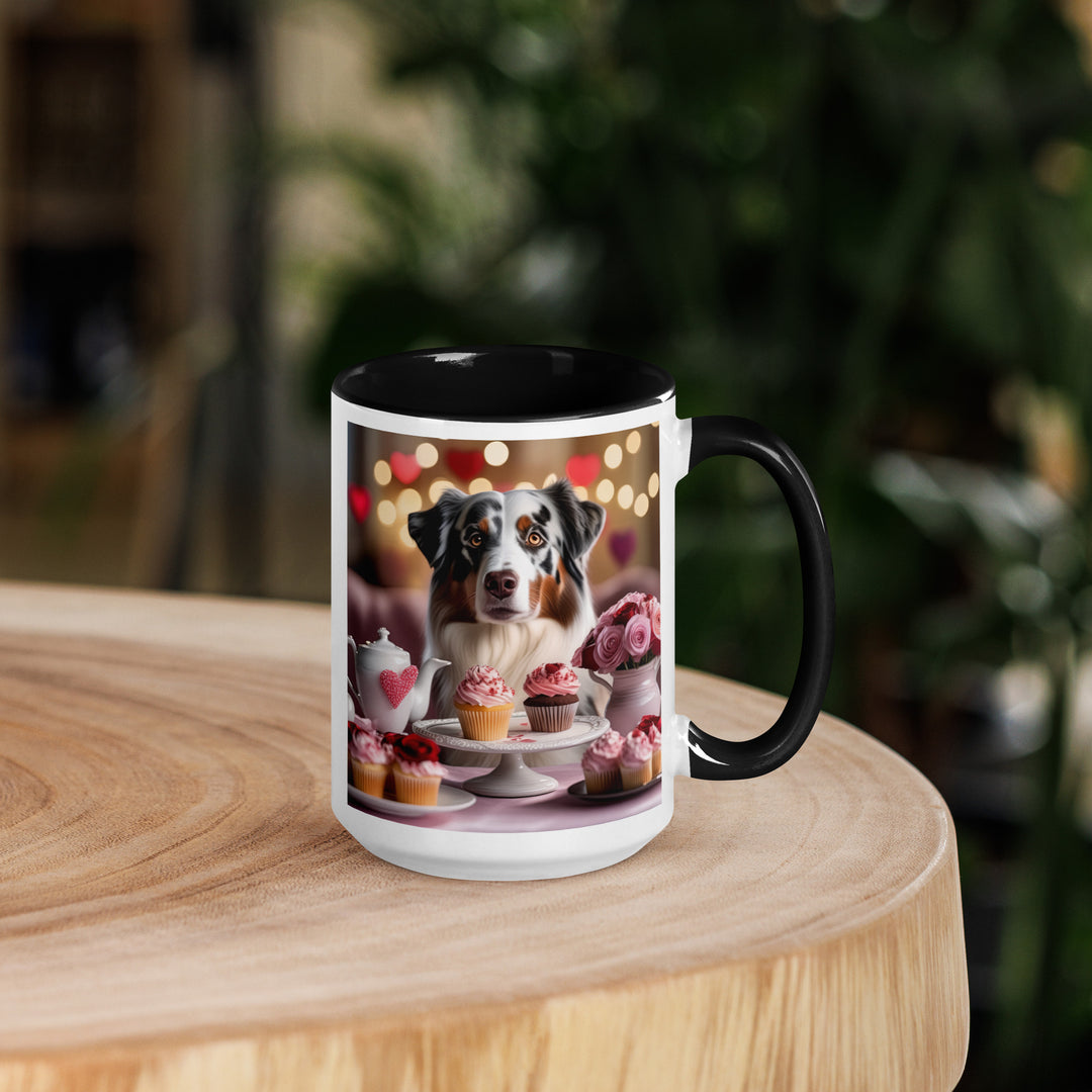 Australian Shepherd Romantic- Mug with Color Inside