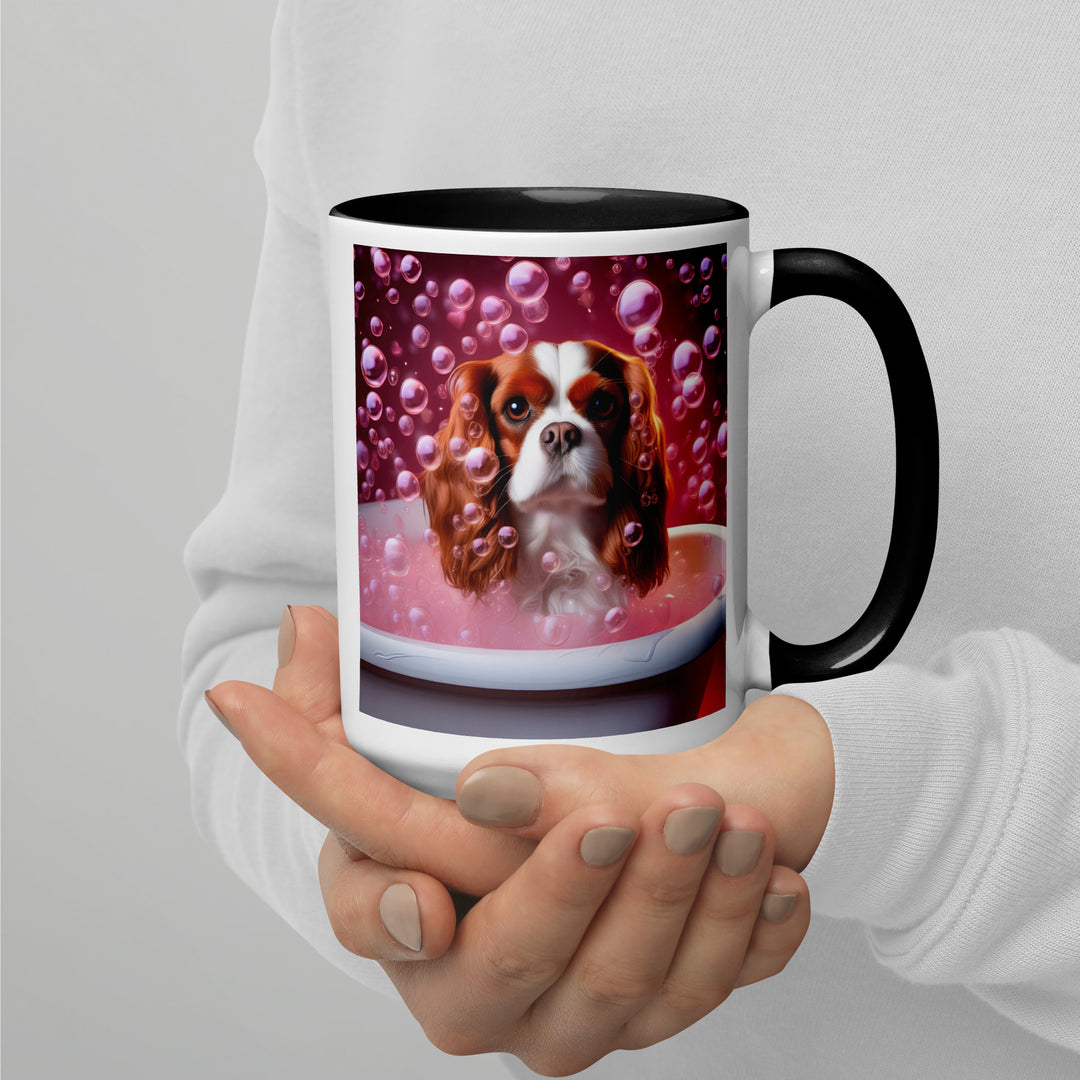 Cavalier King Charles Spaniel Romantic- Mug with Color Inside v2