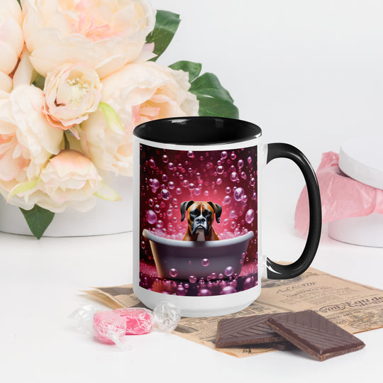 Boxer Romantic- Mug with Color Inside