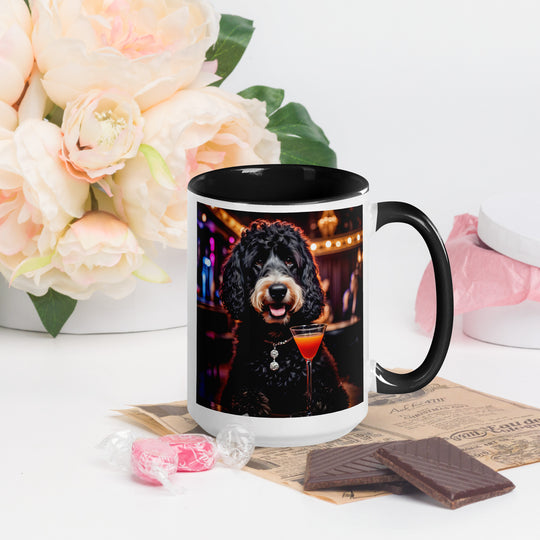 Bernedoodle General- Mug with Color Inside v11